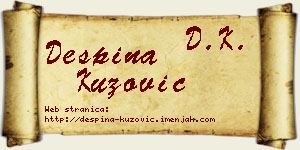 Despina Kuzović vizit kartica